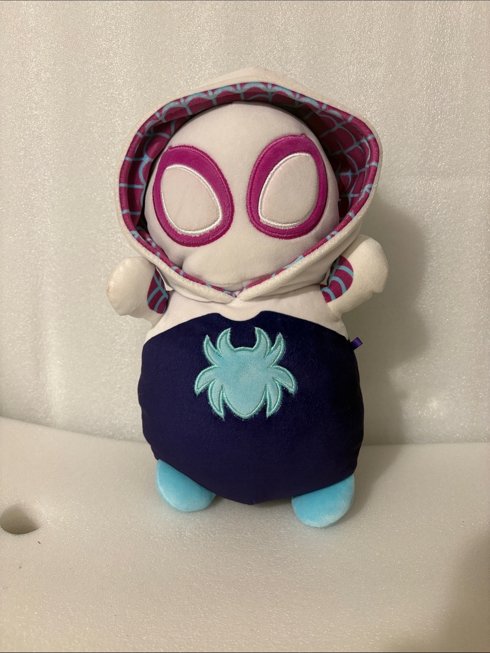 Marvel Spider-Gwen Plush - White, Purple & Teal Hooded Doll